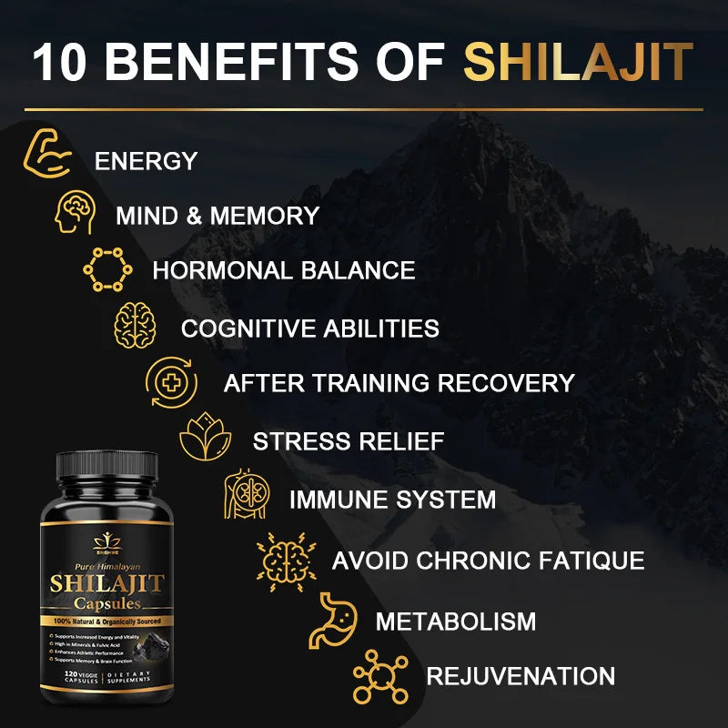 Pure Himalayan Shilajit Supplement – Energy, Strength & Immunity for Men & Women