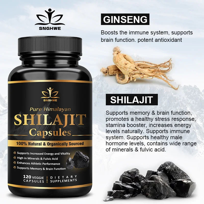 Pure Himalayan Shilajit Supplement – Energy, Strength & Immunity for Men & Women